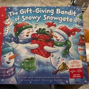 Hallmark The Gift-Giving Bandit of Snowy Snowgate Book - Red, Blue, Green